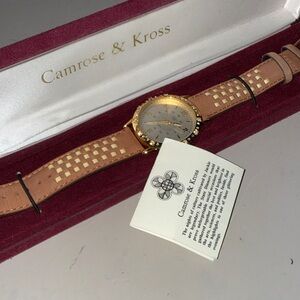 Jbk Camrose & Kross Gold Stone Leather Band